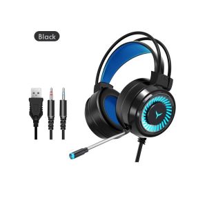 Tai nghe chơi game G60 chính hãng tai nghe có dây đèn Led RGB có mic khử tiếng ồn âm thanh Hifi cho điện thoại máy tính Ruija