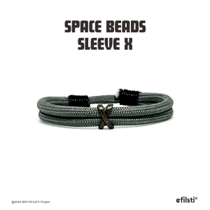 Gelang simple paracord 4mm premium beads etnik sleeve X logam spacer pria wanita couple casual elegan free sticker EP