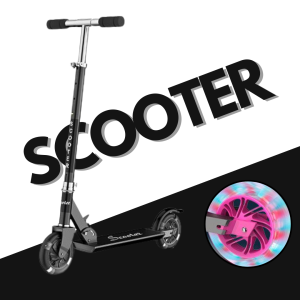 SCOOTER สกู๊ตเตอร์ 2 ล้อ พับเก็บได้  ล้อมีไฟ LED พกพาสะดวก ผลิตจากวัสดุอย่างดี สกูตเตอร์ แข็งแรง ทนทาน สกู๊ตเตอร์เด็ก