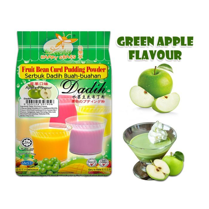 Happy Grass Jelly Fruit Bean Curd Pudding Powder / Serbuk Dadih Perisa