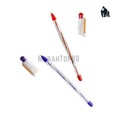 Pulpen Pen Faster C600 / Ballpoint Bolpen Hitam Biru Merah [1 BOX isi 12 PC]