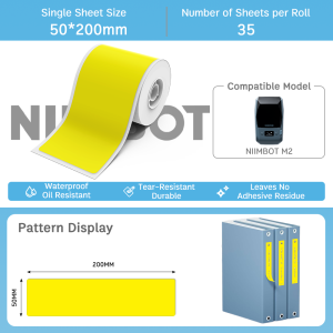 NIIMBOT M2 Thermal Transfer 2Inch Bluetooth Label Maker Smart Printing Sticker Printer Rechargeable for Office Small Business School Home Cable Storage Compatible with Phones & PC