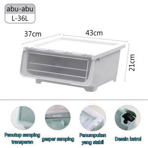 storage box kotak penyimpanan plastik box storage Kotak penyimpanan multifungsi Kotak penyimpanan flip-top