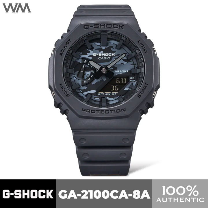 Casio G-SHOCK GA-2100 Series Black Camouflage Dial Casioak Analog