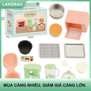 【LAKEBAO】 1 Bộ 1:12 Dollhouse thu nhỏ Nồi cơm điện lò vi sóng Máy ép trái cây hấp trứng Nguồn cung cấp nhà bếp mô hình trang trí nội thất đồ chơi nhà búp bê phụ kiện