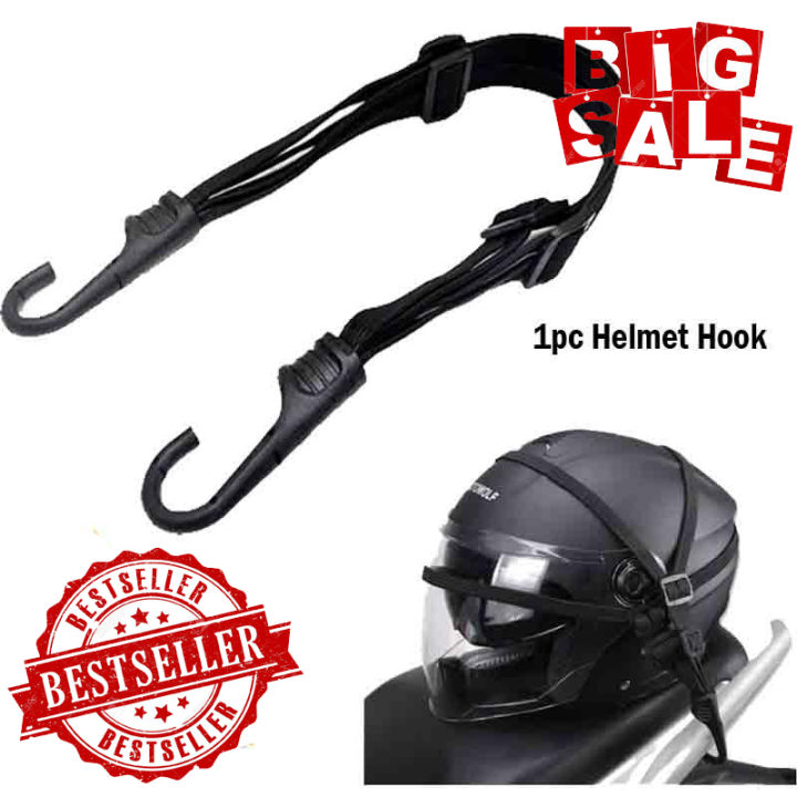 Motorcycle Motorbike Helmet Holder Luggage Net Adjustable Hooks