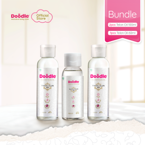 Doodle Minyak Telon Bundle 2 Pcs (100 Ml) 1 Pcs (60 Ml)