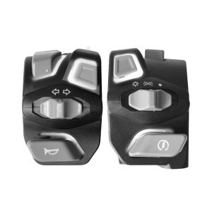 Domino Handle Switch / Illuminated Switch Universal 3ways Whit Lighting Waterproof Horn/ High&Low/Headlight