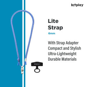 Lite Strap 6mm with Strap Adapter - Ultra-Lightweight and Adjustable Camera Strap for Compact Cameras Smartphones and Outdoor Adventures