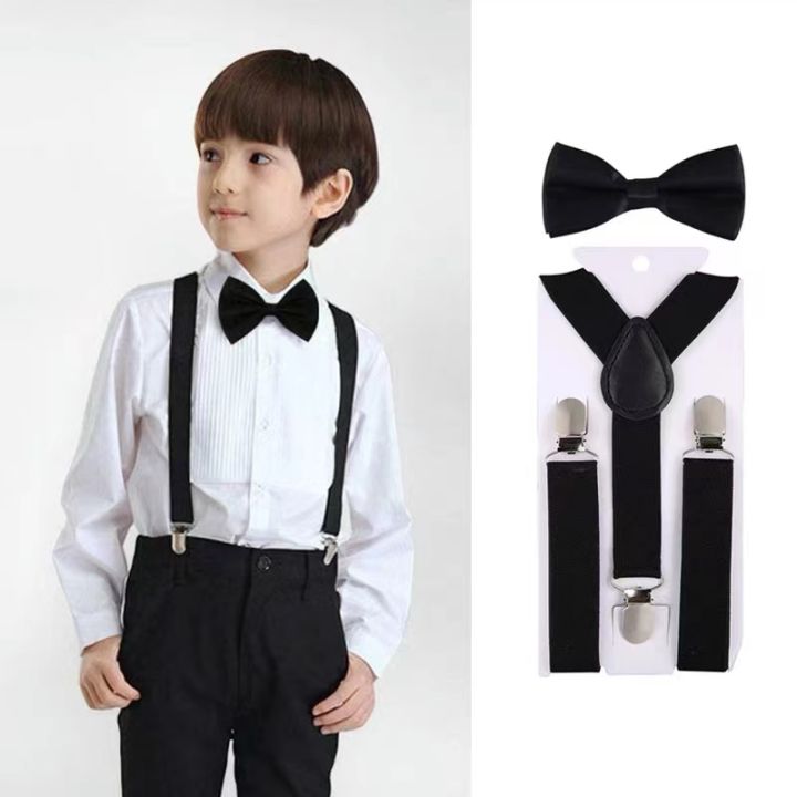 Suspenders for kids men adjustable suspender with bow tie for children  women adjustable Suspenders FOR unisex