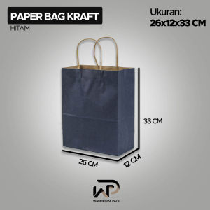 Paper bag Kraft Polos Warna Hitam | Paperbag Hadiah Ulang Tahun | Paperbag Shopping Bag | Tas Kertas Polos Kraft Warna | Paper Bag Kado souvenir wedding | Paperbag Packaging Olshop