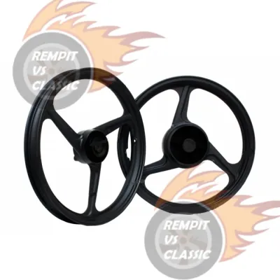 KRISS1 MR1 3 BATANG BLACK / WHITE SPORT RIM