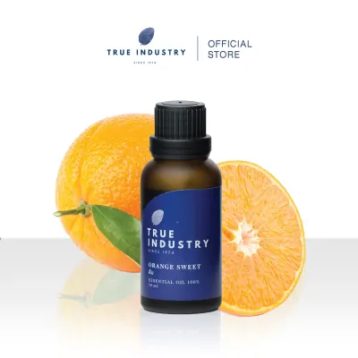 True industry น้ำมันหอมระเหย 100 % ส้ม ออเร้นจ์ สวีท (Pure Orange sweet Essential Oils) สำหรับใส่เครื่องพ่นอโรม่า เครื่องพ่นไอน้ำ