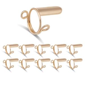 Nail Rings (No Glues)Adjustable Fingernail Rings for Acrylic Nail & Press on Nail Metal Nail Rings for Nail Decors