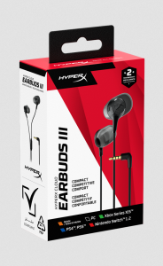 HyperX Cloud Earbuds II & III S Gaming Earbuds with Mic (Red/Black) | In-Ear Wired Support Nintendo Switch/PC/PS4/Mobile