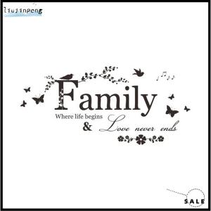 [liujinpeng] Family Letter Quote Removable Vinyl Decal Art Mural Home Decor Wall Stickers