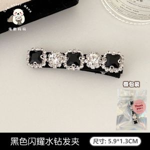 คลิปหนีบผม ดูดี ความรู้สึกของแฟชั่น เครื่องประดับหัว เพชรประกายหรูหราบางเบา ส่องแสง เพชรเต็ม