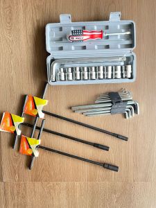 Paket Alat Bengkel kunci sok T set (8-10-12) + kunci sok set 10 pcs (8-21mm) + Kunci L Segienam Set 9Pcs 15-10mm wolf + Obeng BB Magnet