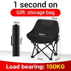 Moon Chair High Back Round Camping Outdoor Folding Chair Portable With Pockets folding bed 160KG