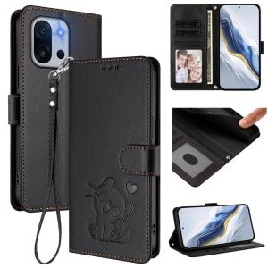 Cute Cat Leather Flip Wallet Phone Case For OnePlus 13T 13R 12R 11R 10T Nord N10 5G Ace 2 Pro 5G Nord CE2 Ace 5 Pro 5G Card Slots Wrist Strap Cover Bag