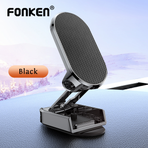 FONKEN Strong Magnetic Folding Holder Car Phone Holder Mount 360° Rotation Adjustable Height Navigation Frame Mobile Phone Support