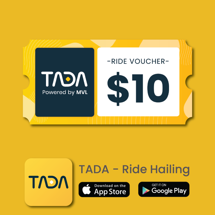 TADA] $10 OFF Voucher Code [find your codes in order confirmation email] Promo  Code/Transport/Vouchers/TADA Rides/TADA/Ride Vouchers/Grab yours today!