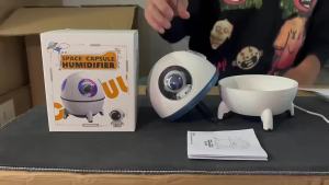 Space Capsule USB Ultrasonic Humidifier: Cool Mist Aromatherapy & LED Light