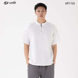 UNIFIT Mens Half-Zip Premium ComfortTech Relaxed Fit T-Shirt Ultra Soft Stretch Fabric Casual Daily Wear & Athleisure Top – UFT-732