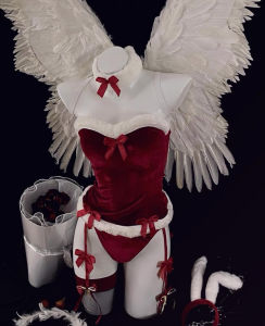 U Gonna S Christmas Women Lingerie Nightwear Red Sleeveless Bodycon V-neck Push Up Backless Elastic Fashion Sleepwear Party 2025 New Design Gift for Girlfriend