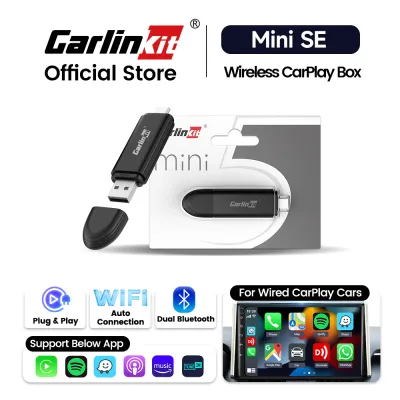 CarlinKit MINI SE Wireless CarPlay Adapter USB-A/C for iPhone Convert Wired to Wireless CarPlay Fast-Connect Plug&Play FOTA Smart Mini Box Plug And Play WiFi Fast Connect Universal