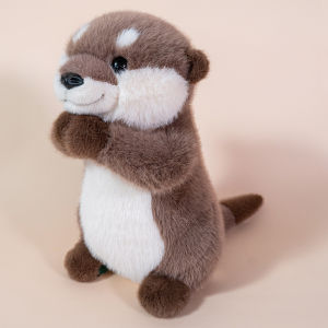 25/35CM Kawaii Otter Plush Toys Simulation Otter Stuffed Animal Pillow Baby Animal Groundhog Doll Birthday Gift Room Decoration