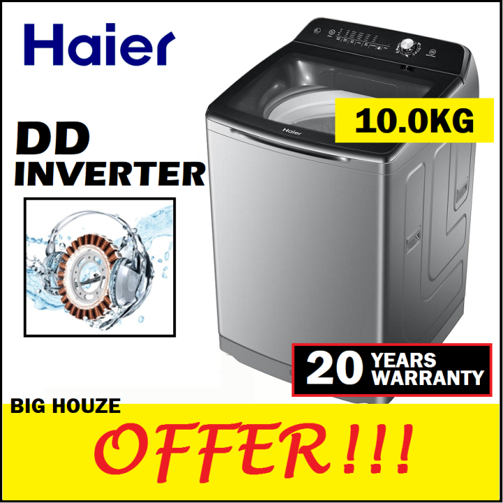 Haier 10KG DD INVERTER Full Auto Washing Machine Direct Drive Motor Top