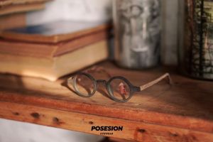 Gọng kính gỗ Posesion Ito thiết kế tại Nhật Bản mắt kính tròn nam nữ acetate vân gỗ cao cấp