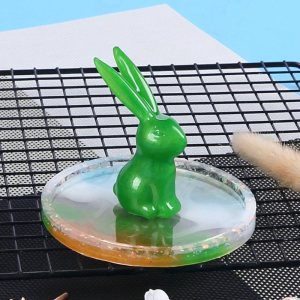 Tự làm thỏ lưu trữ khay khuôn tấm nhựa Epoxy khuôn đúc đồ trang trí để mặt bàn khuôn silicon dễ dàng để làm sạch