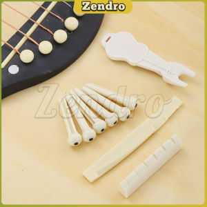 ZEO Guitar Saddle and Slotted Nut for 6 Strings Acoustic Guitar Parts Accessory Set