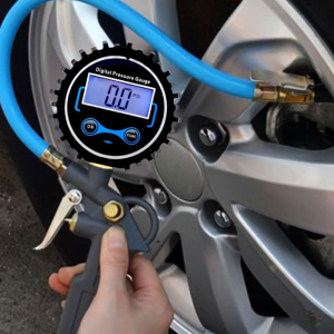 Digital Manometer High Pressure Gauge with G1/G1/2 Bottom Connector & Rubber Protector 0-250psi Resolution 0.1psi