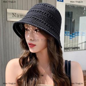 [COD] Man YingLie Summer New Hollow Knitted Sun Protection And Sunshade Hat For Womens Leisure Versatile Small Fresh Fashion Pot Hat