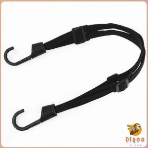 Digeo Motorcycle Strength Retractable Helmet Luggage Elastic Rope Strap with 2 Hooks 60cm