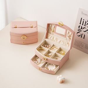 Deluxe Jewelry Organizer with Handle and Lock