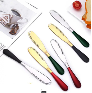 Dao phết bơ mứt pho mai chuyên dung bằng inox 304 chống gỉ mạ màu tinh tế sang trọng - Dao phết tiện gọn phù hợp tay cầm