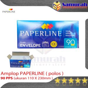 Amplop Kertas Putih Polos Paperline 90 pps isi 100 ( 110 x 230 mm ) 80 gsm Panjang