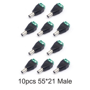 Grosir 10pcs Konektor DC Quick coupler Male Jack DC 55 21 Untuk kamera CCTV Power Supply LED Strip