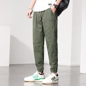 Z1BEE【M-5XL】Mens Joggers Summer Casual Loose Straight Leg Tapered Sweatpants Quick Dry Lightweight Sports Pants Plus Size