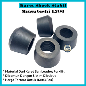 Karet Shock Breaker Belakang Bawah Mitsubishi L300 Set 4Pcs Bahan Ban