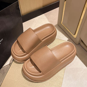 [Free Shipping] High-end mid-high heel Eva slippers for women fashionable non-slip odor-resistant soft thick-soled beach sandals