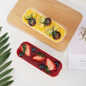 10 PCS Mika Dessert Box Panjang / KOTAK Makanan Mika Panjang isi 10 Pcs / 10 pcs Korean Dessert Box Cake Premium / Kotak Tempat Kue / Kotak Makan / Mika Plastik Kotak / Lunch Box / box dessert kotak persegi / box mika makanan F23