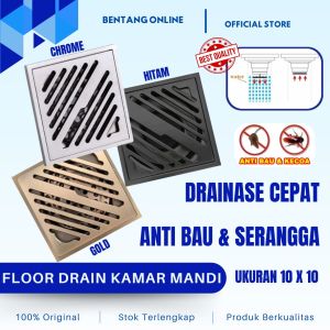 Floor Drain Kamar Mandi Anti Kecoa Anti Bau Saringan Got Stainless Afur Lantai Pembuangan Toilet WC