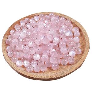 10 cái 10mm sườn xám Pearlescent mái vòm cúc áo giả một phần lỗ cho bộ đồ kiểu Xường Xám Hanfu Nhựa Cổ điển hạt cườm tròn