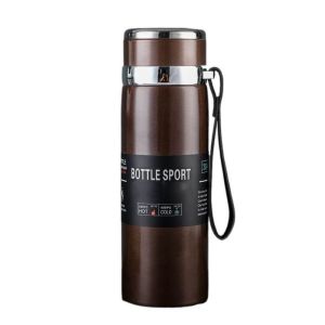 SKJK Sức chứa lớn Chai nước giữ nhiệt Hai Lớp 800/1000ml Cốc cách nhiệt Bình giữ nhiệt thể thao Có dây treo Bình chân không Ngoài trời