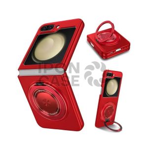 AERO CASE CASING ROTARY RING STAND MAGNET FOR SAMSUNG Z FLIP 4 Z FLIP 5 Z FLIP 6 FLIP4 FLIP5 FLIP6 FLEX HINGE FULL PROTECT - iPon Case iP-204